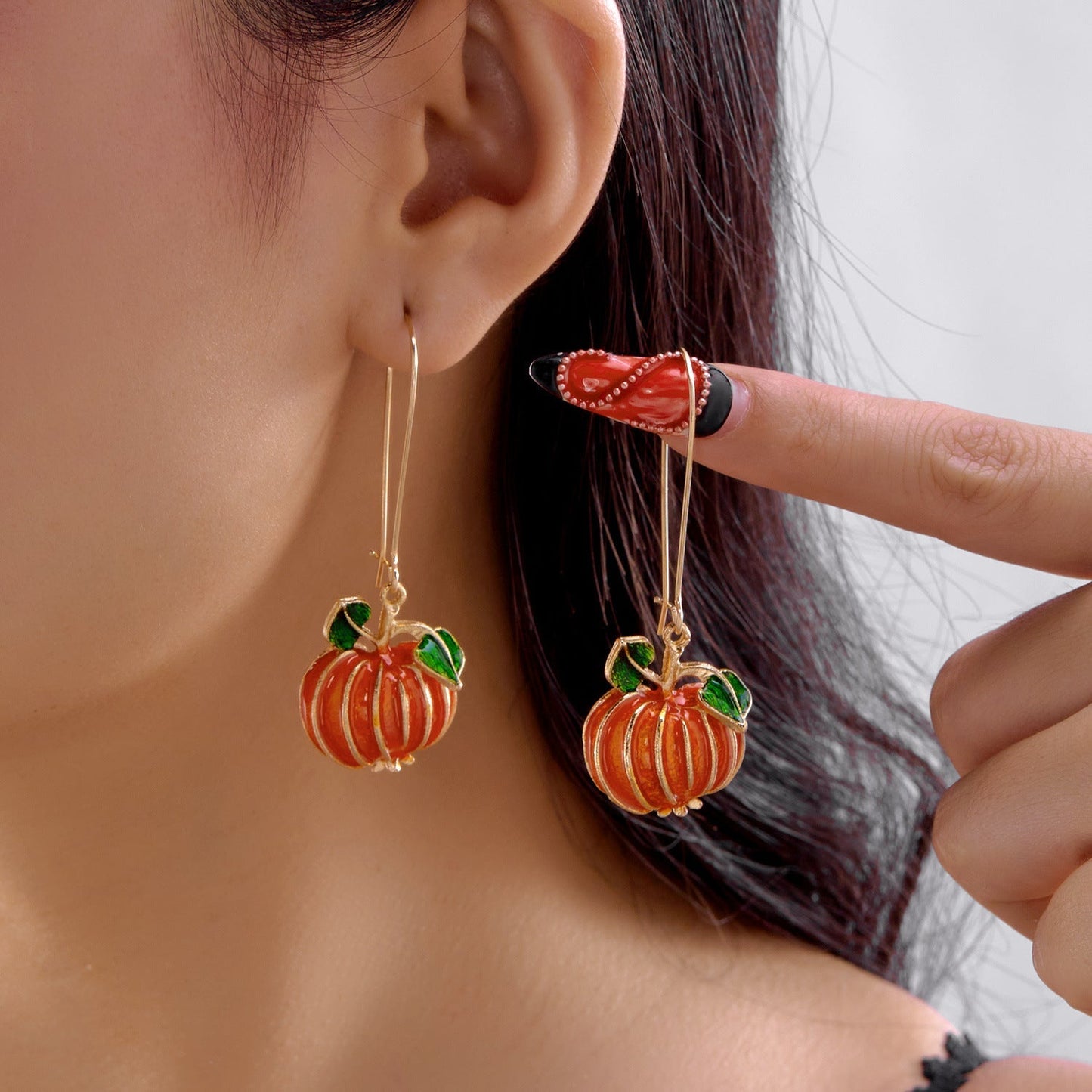 Halloween Pumpkin Ghost Tassel Dangle Earrings