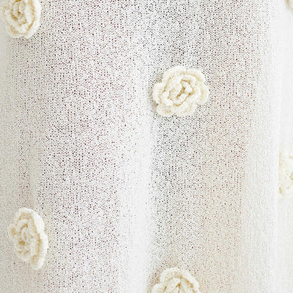 3D Floral Off Shoulder Dress Cover Up