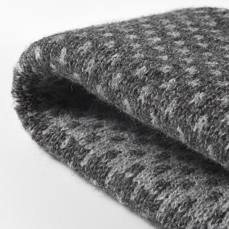 Polka Dot Knit Hat Padded Beanie