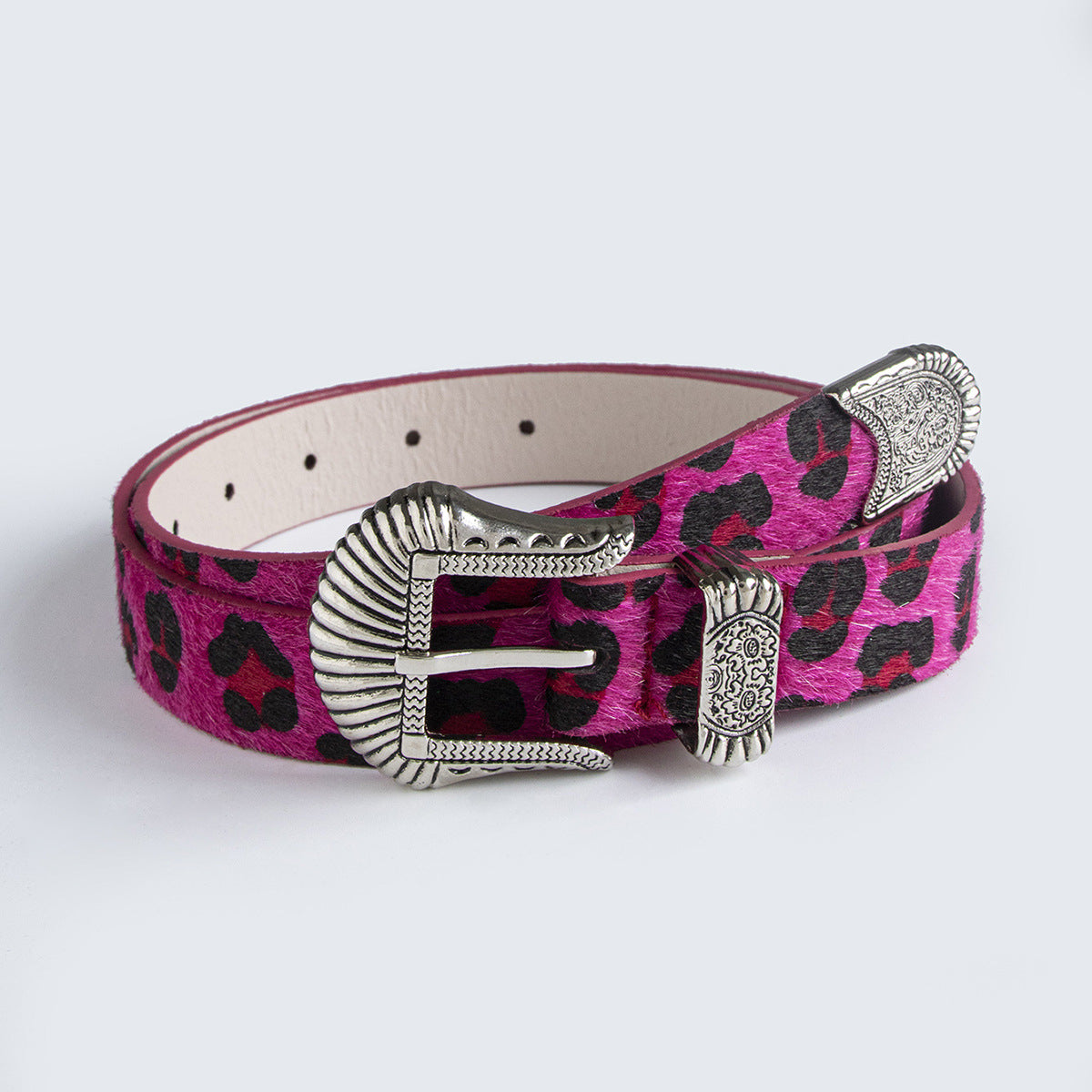 Leopard Print Vintage Punk Leather Belt