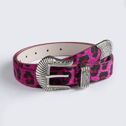 Leopard Print Vintage Punk Leather Belt