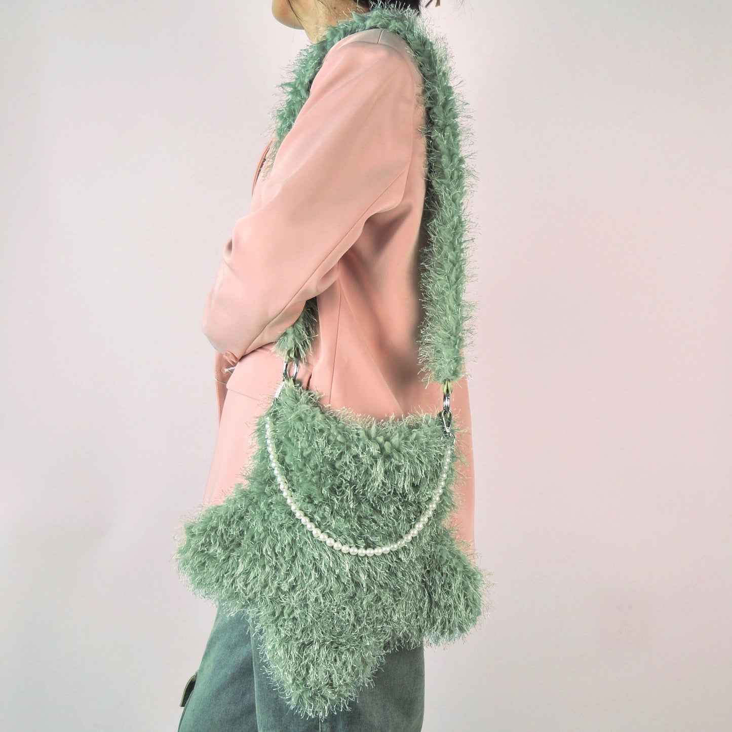 Star Shaped Cute Tassel Plush Shoulder Bag