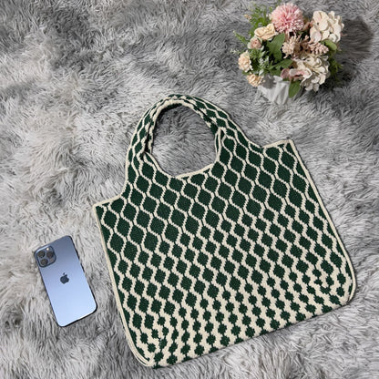 20+ Vintage Diamond Shoulder Bag Cintage Knit Tote Bag