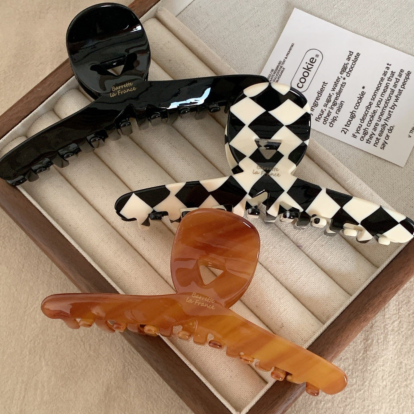 Simple Letter Multicolor Claw Clip