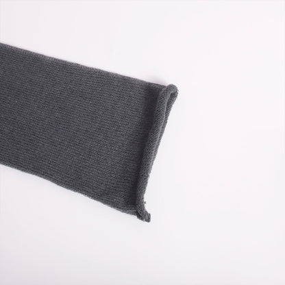 Solid Color See Through Flare Sleeves Knit Top