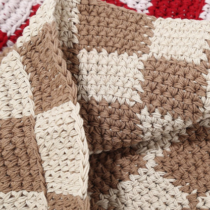 Crochet Knit Plaid Classic Bucket Hat