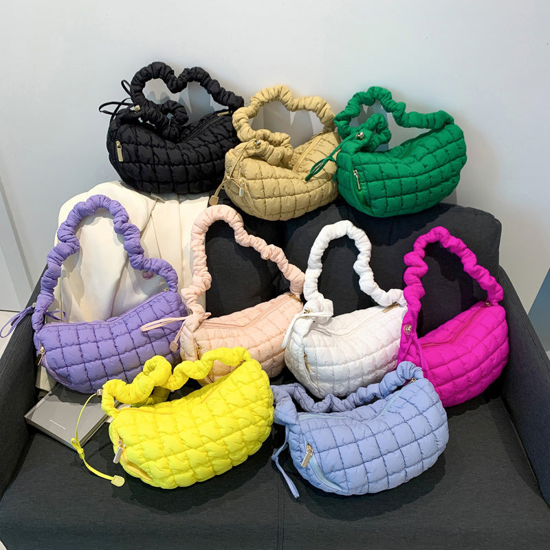 Solid Color Cloud Bag Casual Daily Shoulder Bag