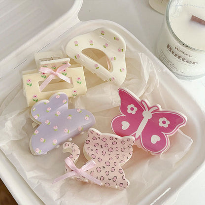 Cute Bow Flower Claw Clip