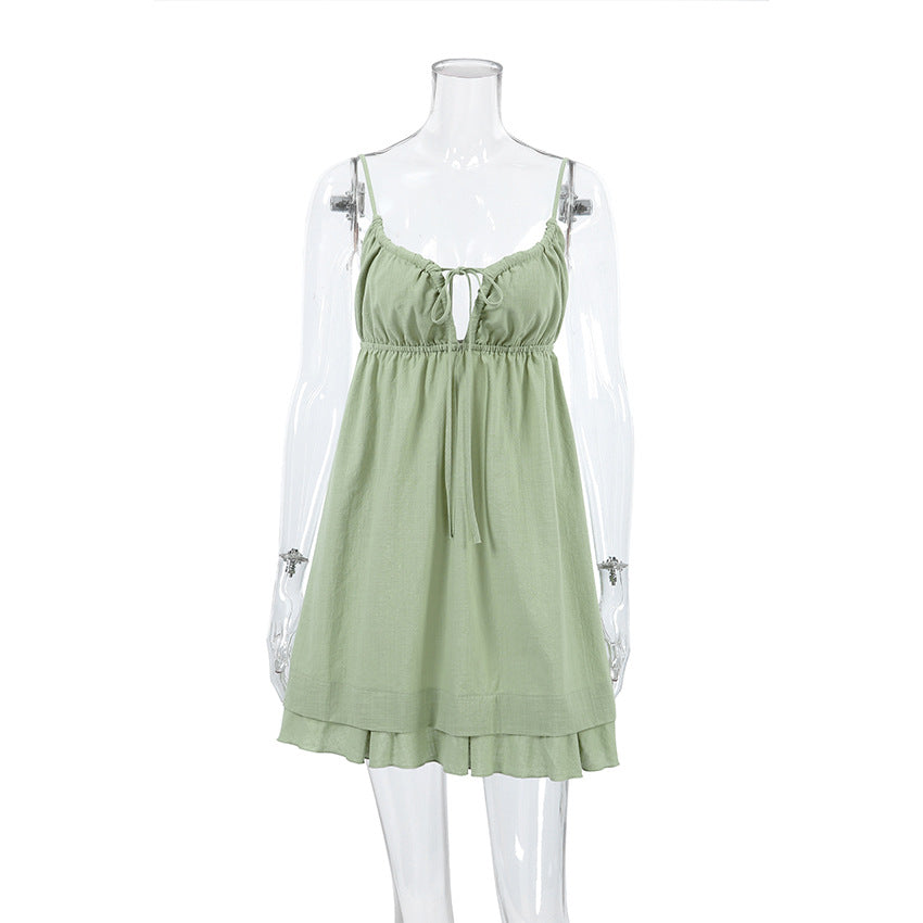 Sexy Hellow Backless Sleepwear Dress