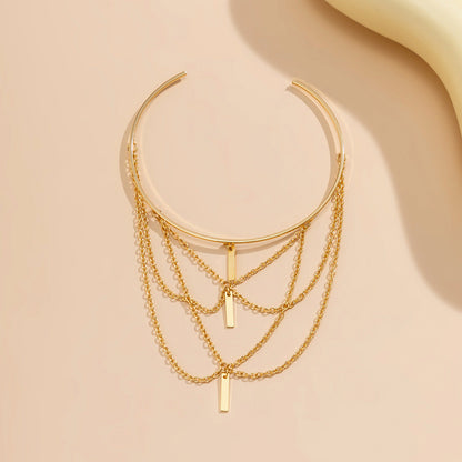 Punk Tassel Hang Chain Arm Cuff