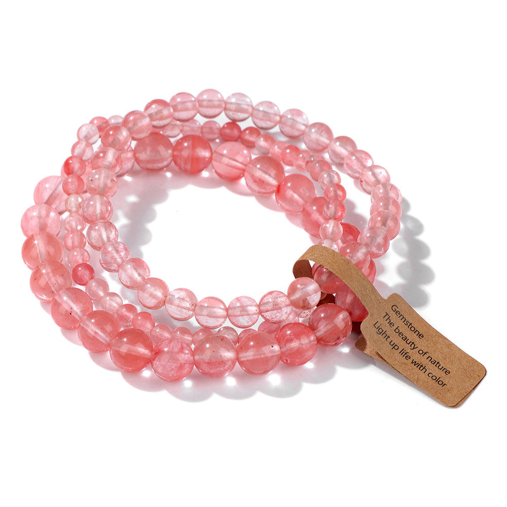 3Pcs Simple Stretch Beaded Bracelet Set