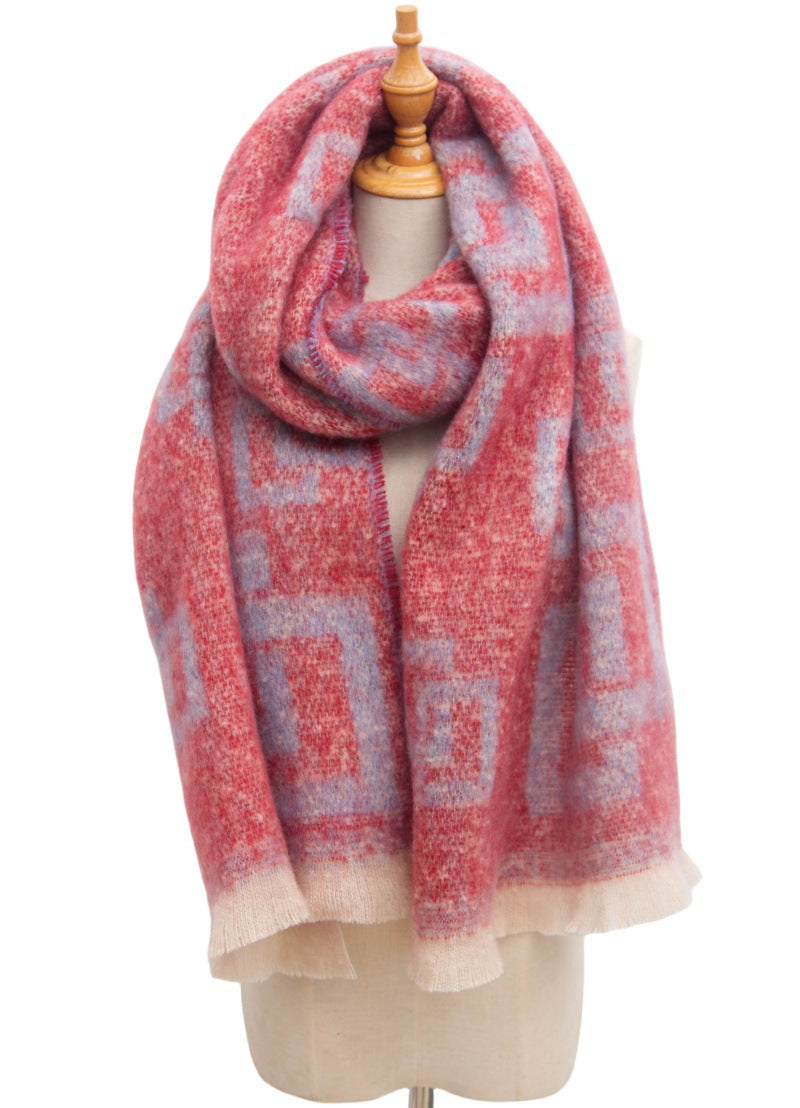 Plaid Vintage Print Scarves