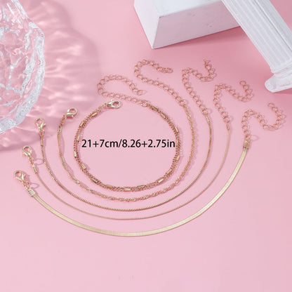 Simple Twist  Anklet Set