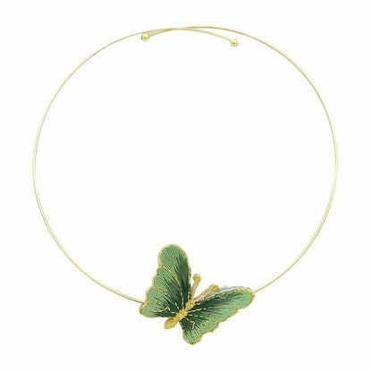 Embroidered Butterfly Elegant Simple Choker