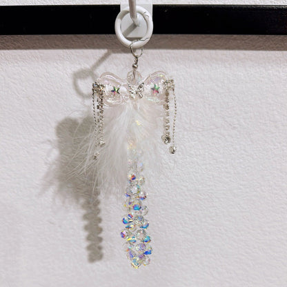 Cute Crystal Beaded Butterfly Keychain