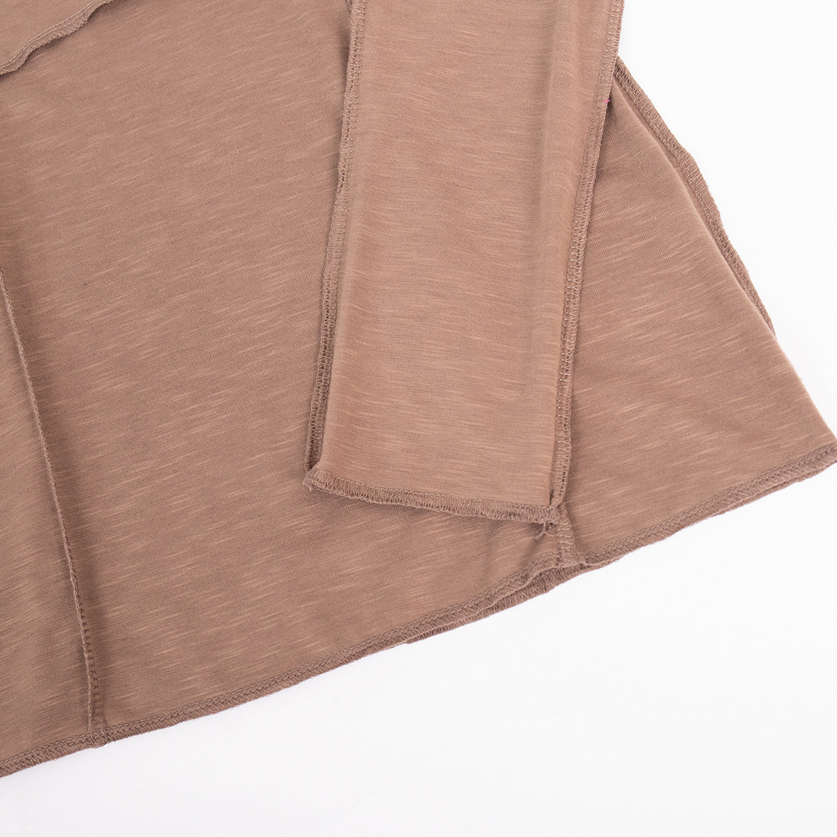 Patchwork Round Neck Simple Tops