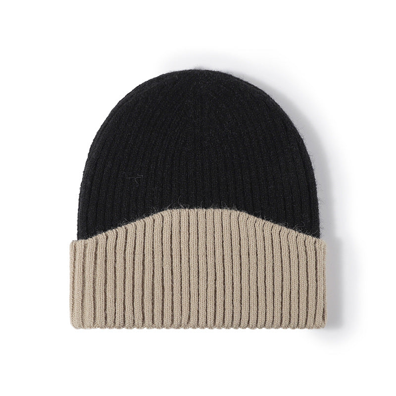 Contrast Color Simple Knit Beanie