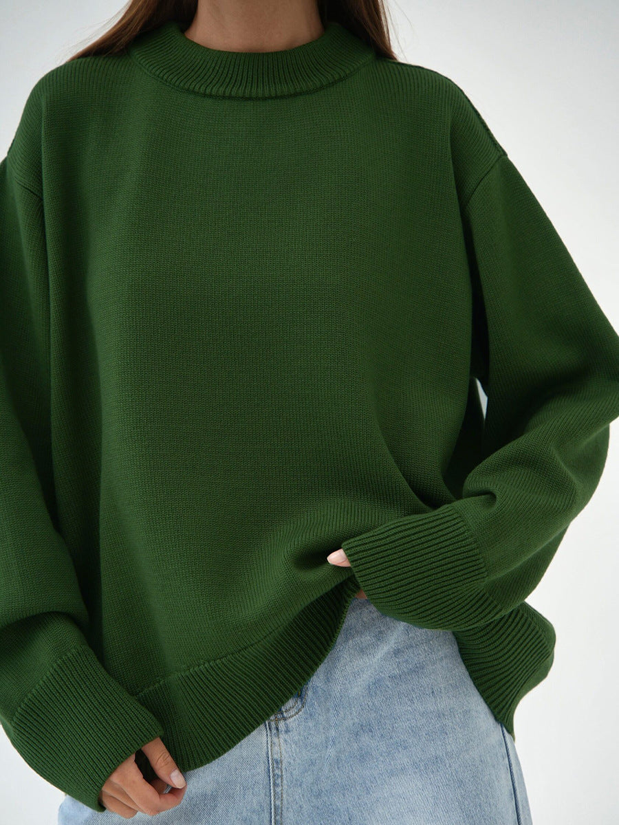 Solid Color Loose Casual Sweater