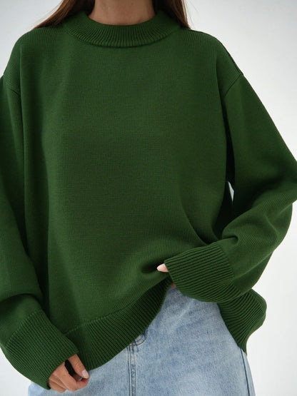 Solid Color Loose Casual Sweater