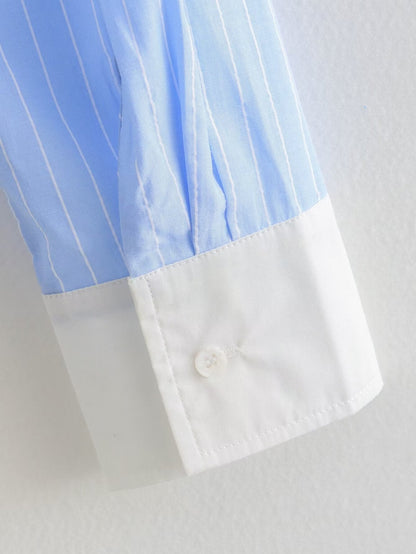 Casual Striped Shirt and Shorts Sets