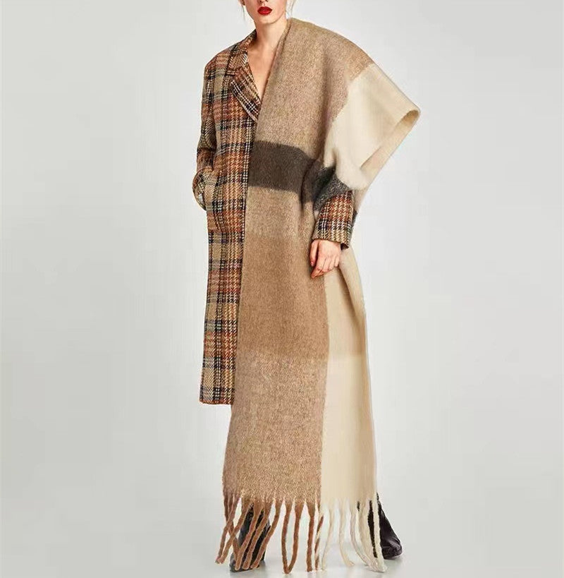 Patchwork Color Tassel Scarves