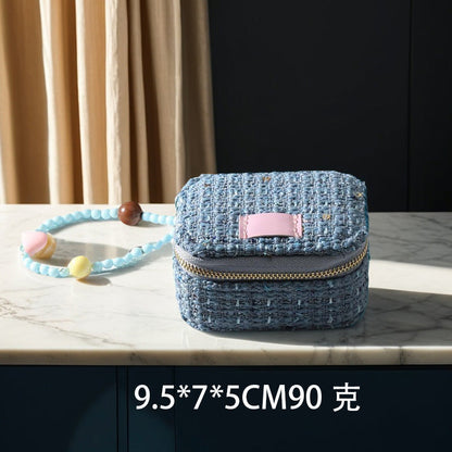 Sackcloth Travel Mini Jewelry Case With Pendant