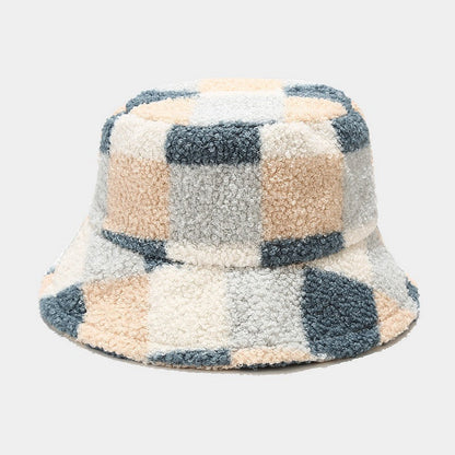 Colorful Plaid Warm Winter Bucket Hats