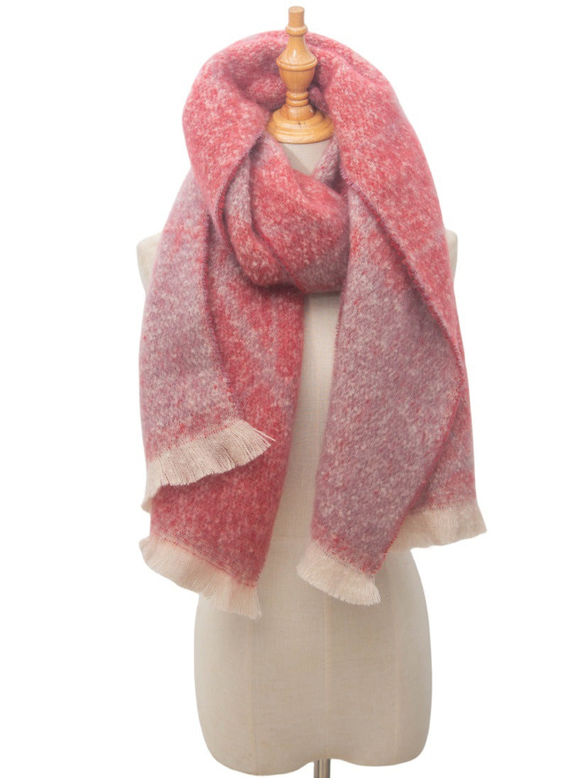 Contrasct Color Floral Print Scarves