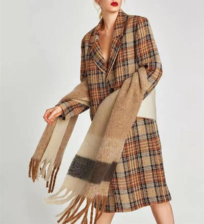 Patchwork Color Tassel Scarves