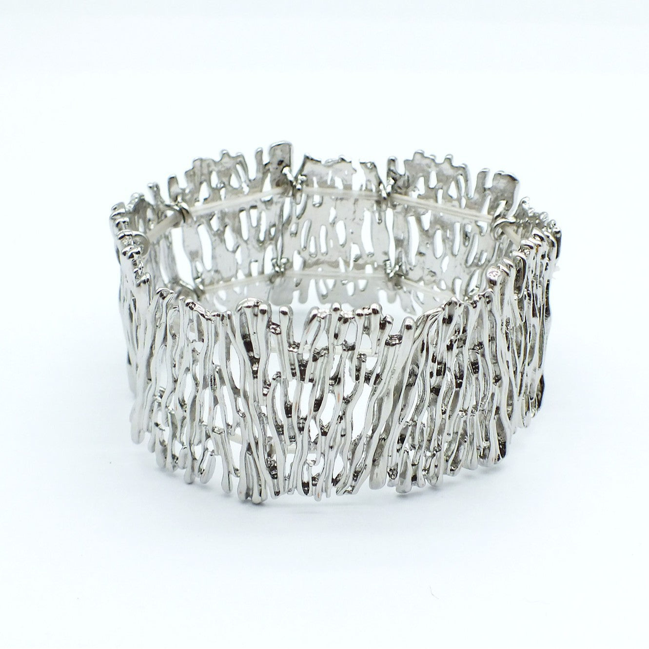 Retro Geometric Rhinestone Stretch Bracelet