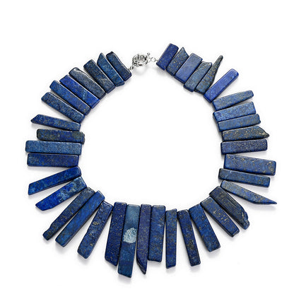 Natural Stone Irregular Raw Agate Slice Necklace