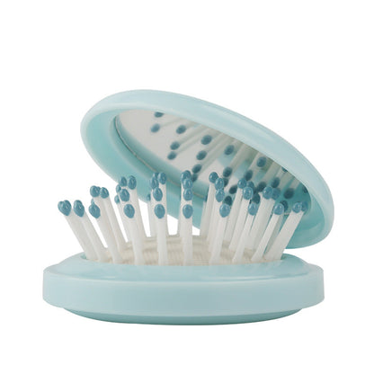 Folding Mini Pocket Cute Comb with Mirror