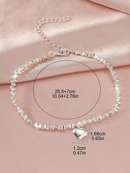 Simple Glitter Double Anklet