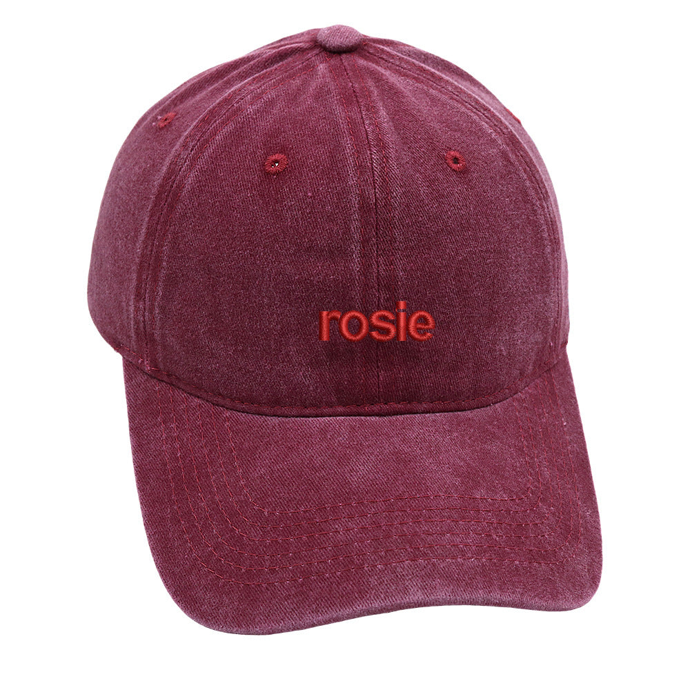 Vintage Washed Letter Embroidered Baseball Cap