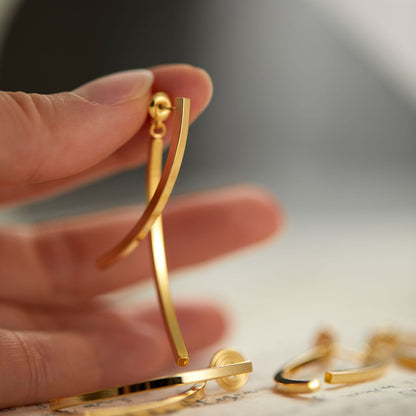 Simple Long Elegant Clip Earrings