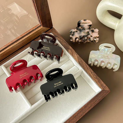 2+Elegant Small Latter Print Hair Claws