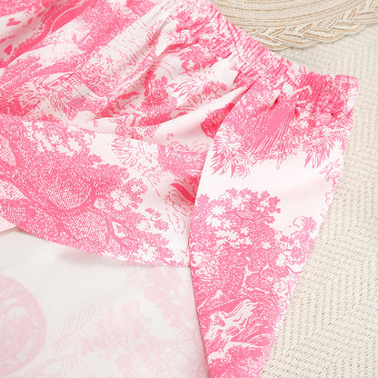 Print Soft Loose Homewear Sets