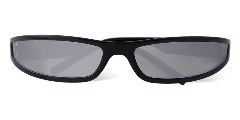 Trendy Small Narrow Frame Futuristic Sunglasses