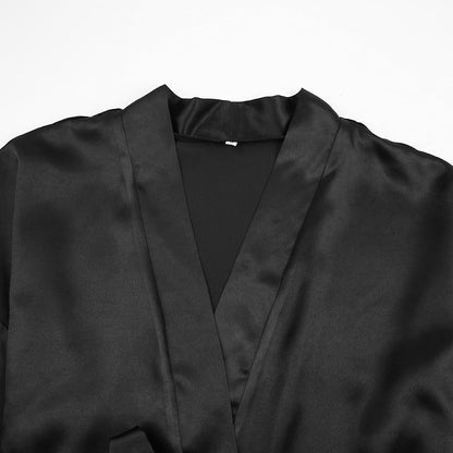 Feather Solid Color Casual Sleepwear Dress