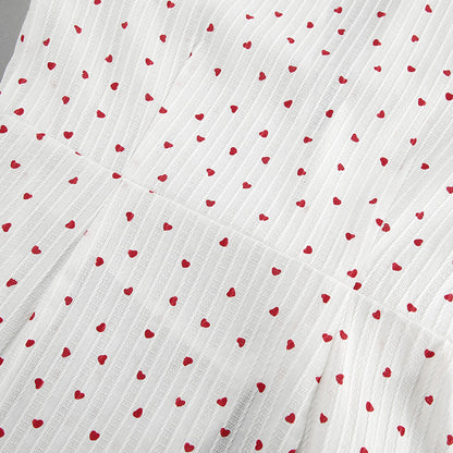 Bubble Sleeve Waist Tie Homewear Dress