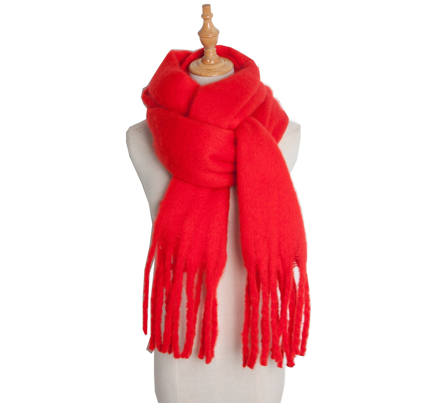 Solid Color Simple Tassel Scarves