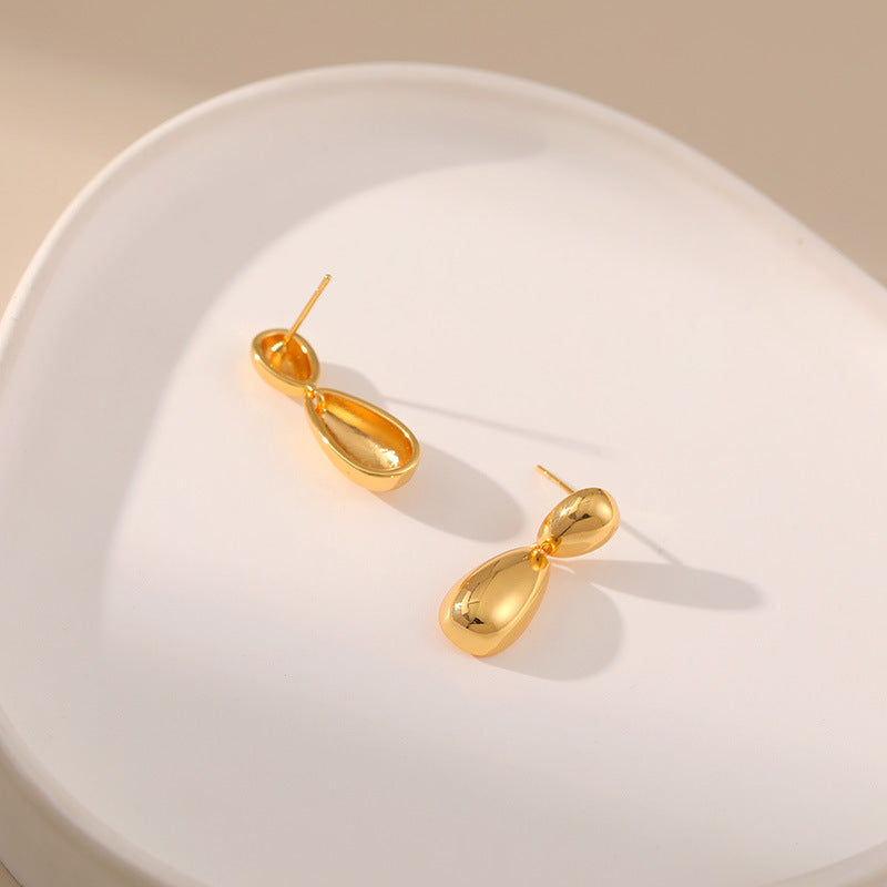 Simple Glossy Geometric Drops Earrings