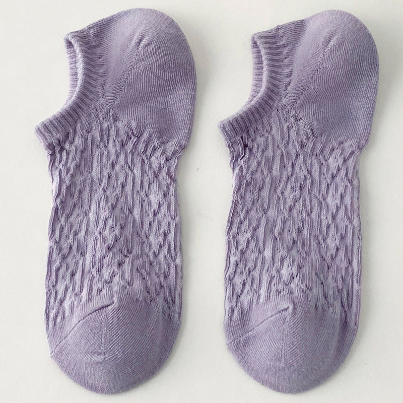 Twist Solid Color Sweet Low Ankle Socks