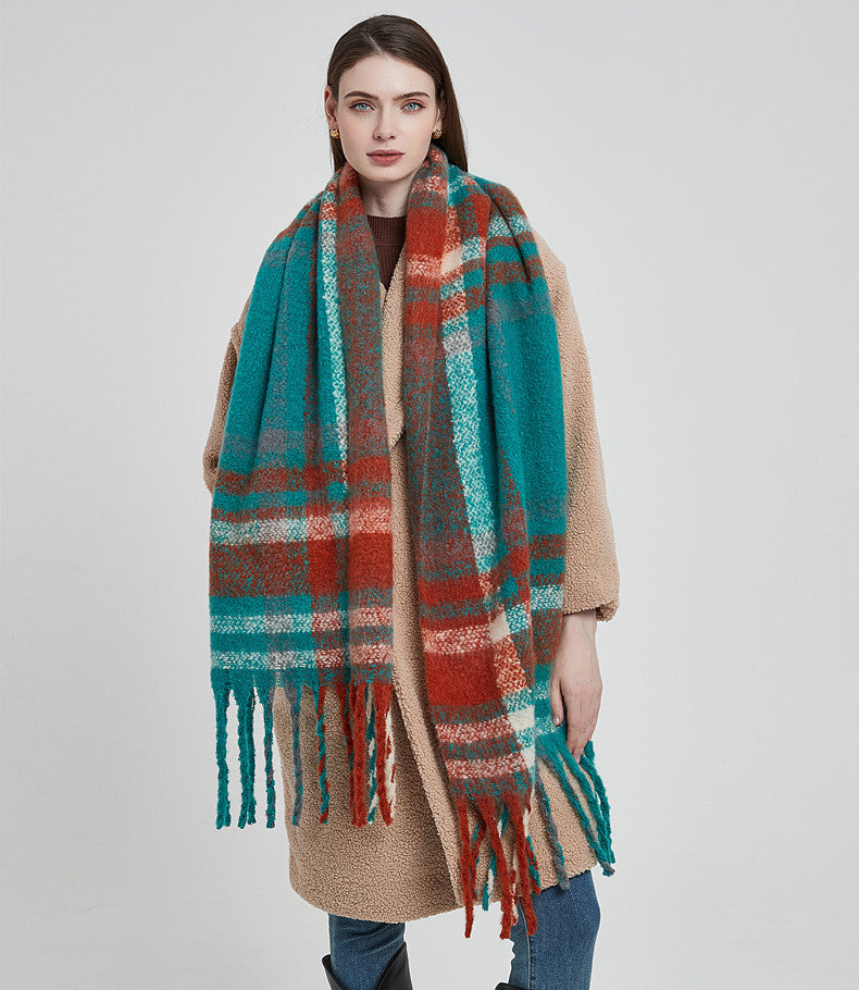 Tassel Plaid Vintage Scarves