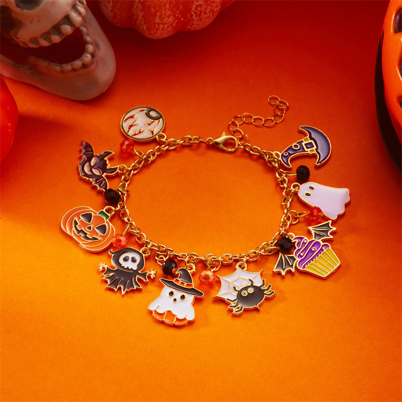 Halloween Funny Pumpkin Spider Ghost Bracelet
