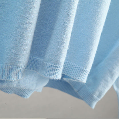 Trendy Polo Collar Long Sleeve Knit Sweater