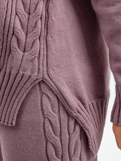 2+ V-Neck Side Split Knit Sets