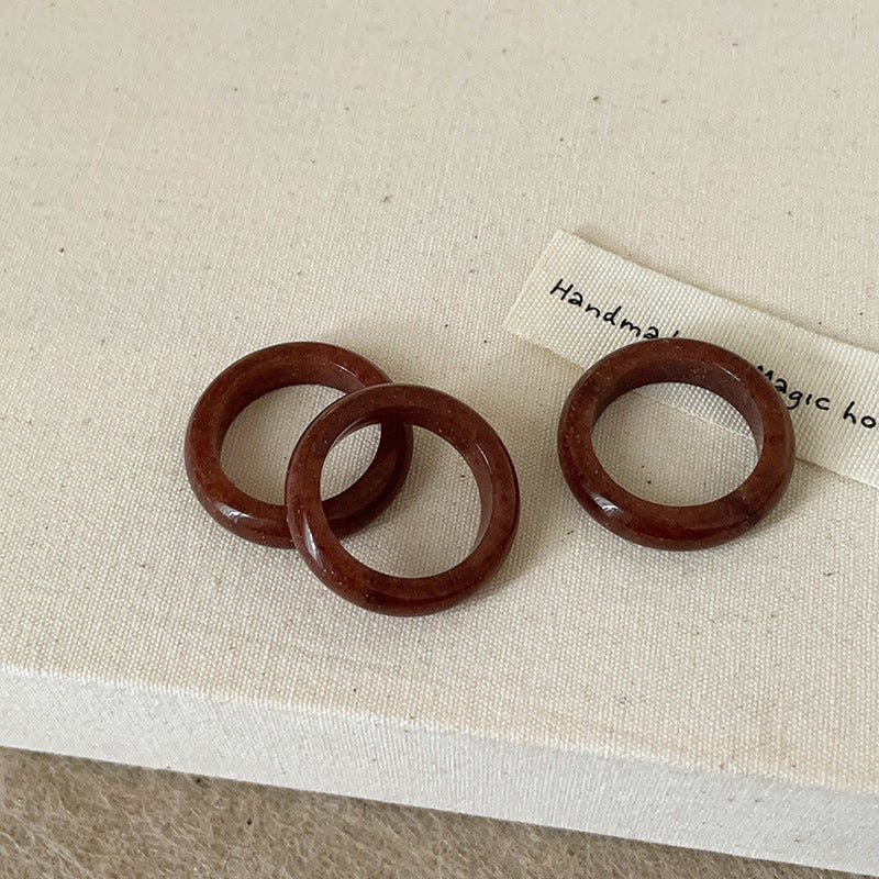 Simple Versatile Natural Crystal Rings