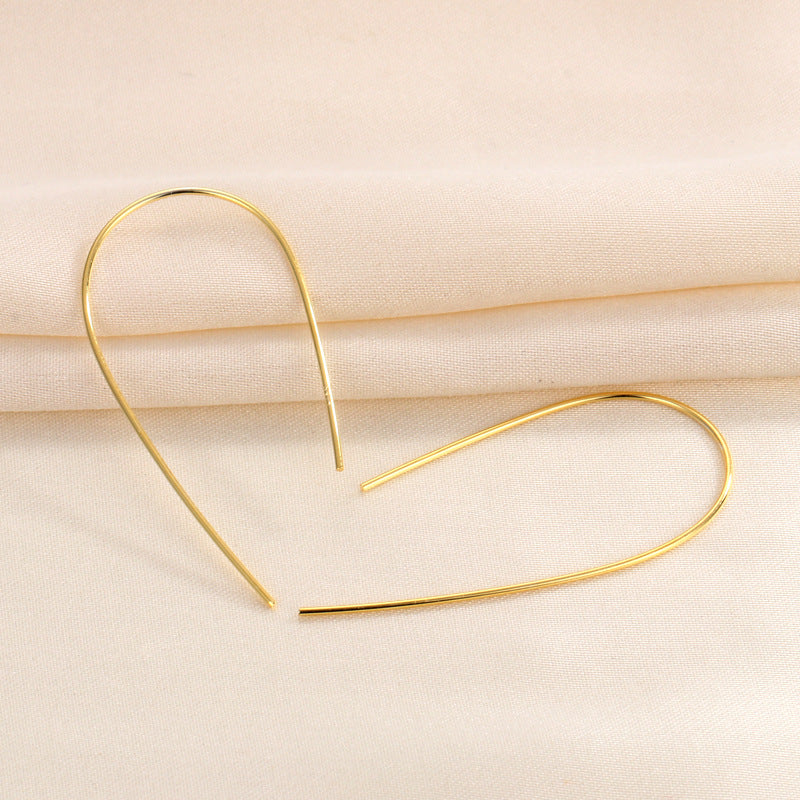 Simple Line Circle Punk Stud Earrings