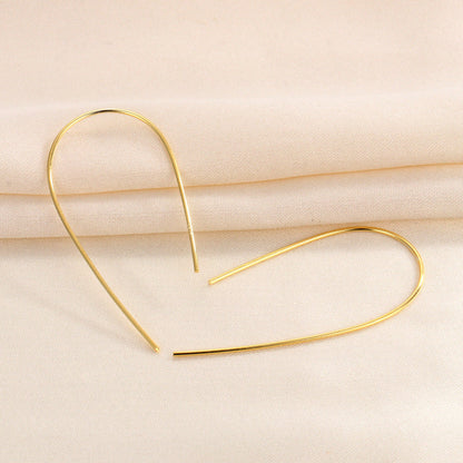 Simple Line Circle Punk Stud Earrings